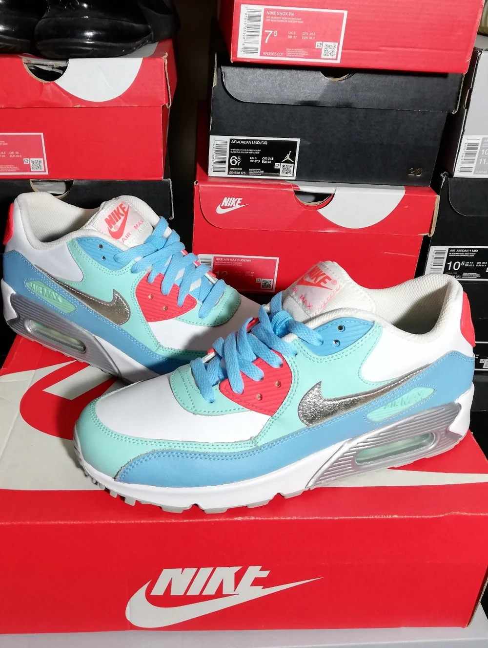 NIKE AIR MAX 90S PEEMIUM WOMEN US SIZE 8.5 BRAND NEW COME WITH BOX - Picture 5 of 13